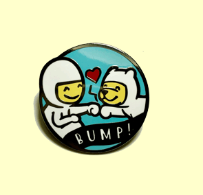 Fist Bump Enamel Pin